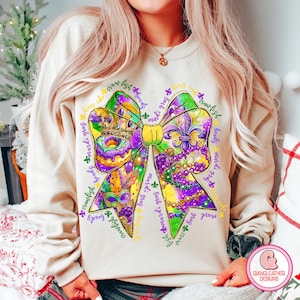 Colorful brushstroke mardi gras coquette png, Mardi Gras Vibes Png, Mardi Gras png, Fleur De Lis png, mardi gras beads png, Louisiana png