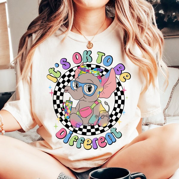 It's ok to be different png,bougie autism elephant png,retro elephant png,elephant stanley tumbler belt bag png,be kind png,retro Autism png