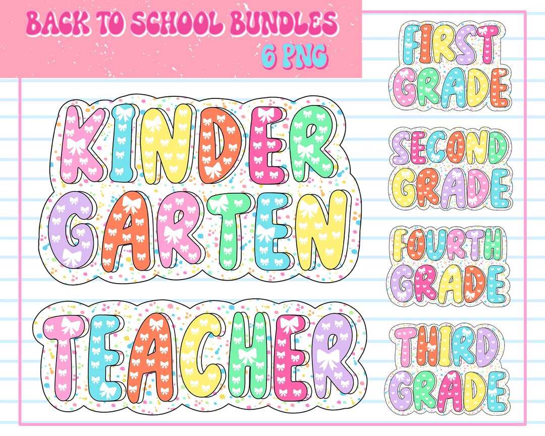 Team Grade Png Bundle,back to School Png Bundle,retro Back to School ...