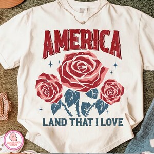 Land van de gratis png, Floral America png, 4 juli png, bloemen Amerika png, Memorial Day png, Amerika penseelstreek png, Rose America, kaart