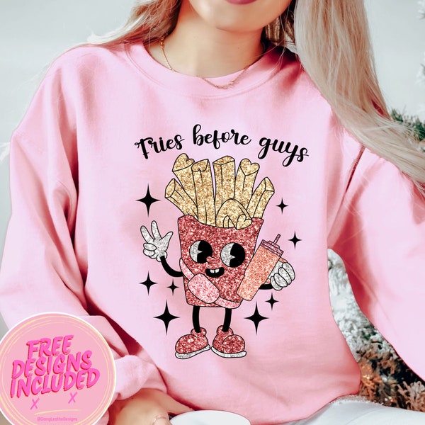 Fries before guys png,Funny Valentines Day Png,standley tumbler and belt bag,Sparkle Valentine's Day Png,glitter valentine png,valentine png