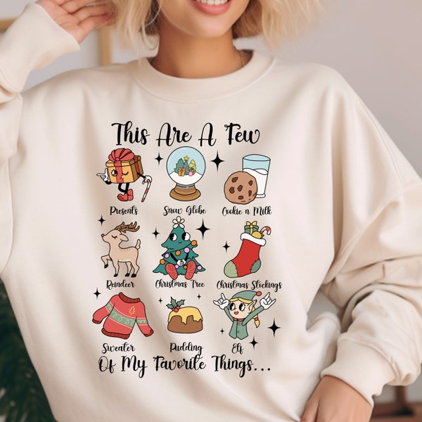 These are a few of my favorite things png, retro christmas png, groovy christmas png, christmas png, christmas png DTF Print Shirt