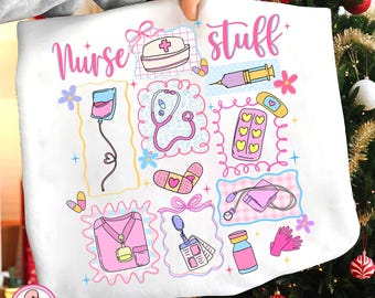 Preppy Nurse Png, Nurse Stuff png, Funny Nurse Quotes png, Nurse doodles png, Retro Nurse png, Nurse gift, Nurse png, Registered Nurse Png