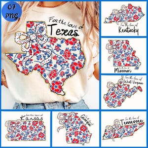 Kaart van Amerika png, Amerikaanse staat png, Amerikaanse bundel, kaart met bloemen, kaart met bloemen, 4 juli png, kaart penseelstreek, Coquette Bow, preppy kaart van Texas png