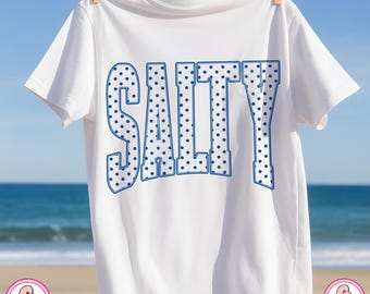 Salty Polka Dots Png, Coquette Seashell, Trendy Summer Png, Girls Trip Png, Beach Vibes Png, Funny Sarcastic Png, Bright Girly Boutique