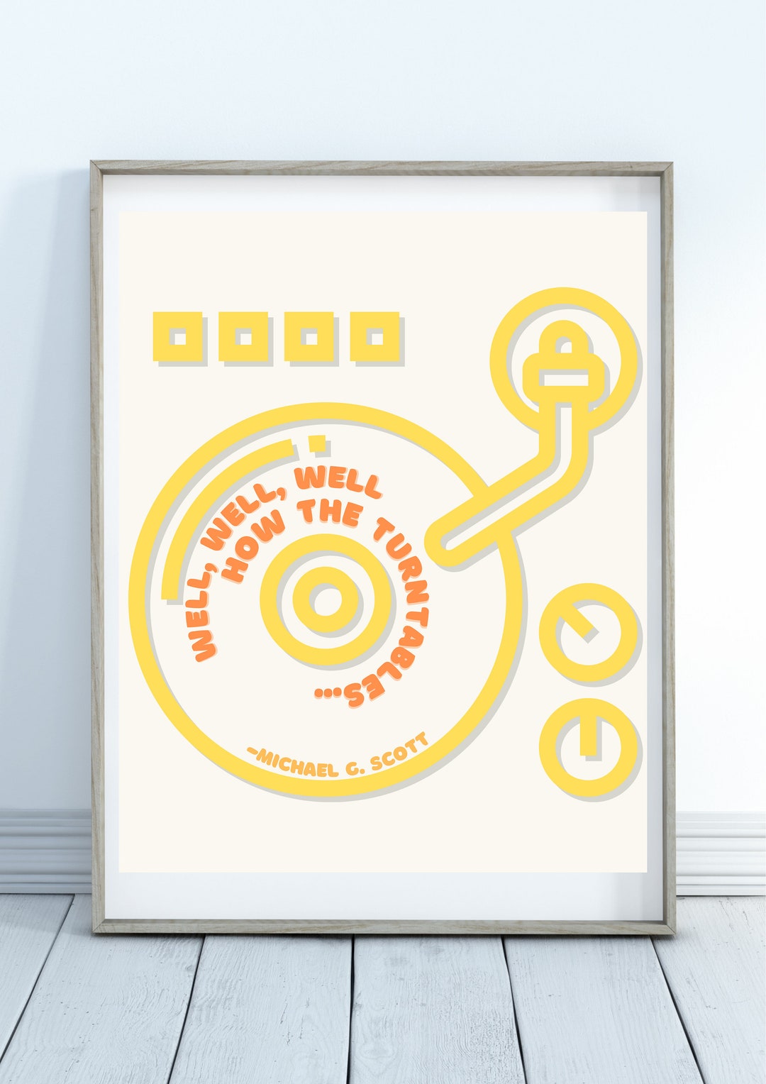 The Office Turntables Quote Print Michael Scott Quotes Fun Decor Office