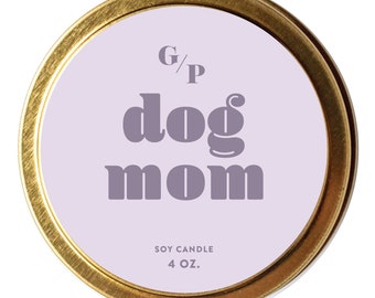 Set of 6 - Dog Mom 4 oz. Candle Tins