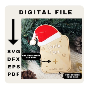 Santa Cam SVG | Christmas SVG | Santa Cam Lens | Santa Cam | Christmas svg | Santa Camera | Santa Cam Ornament | Santa Cam Ornament File