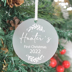 Personalised Christmas Baubles | First Christmas Bauble | First Christmas Ornament | Baby&#39;s First Christmas | First Christmas Decoration