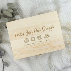 Boîte souvenir bébé | Boîte souvenir | Souvenir de bébé | Boîte à souvenirs en bois | Boîte souvenir personnalisée | Cadeau nouveau-né | Boîte à souvenirs | Boîte bébé