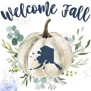 Alaska Fall Png, Fall Png, Autumn Png, Digital Download, Pumpkin Png, Png for Shirts,  Fall Png, State Png, AK Png, Sublimation Digital
