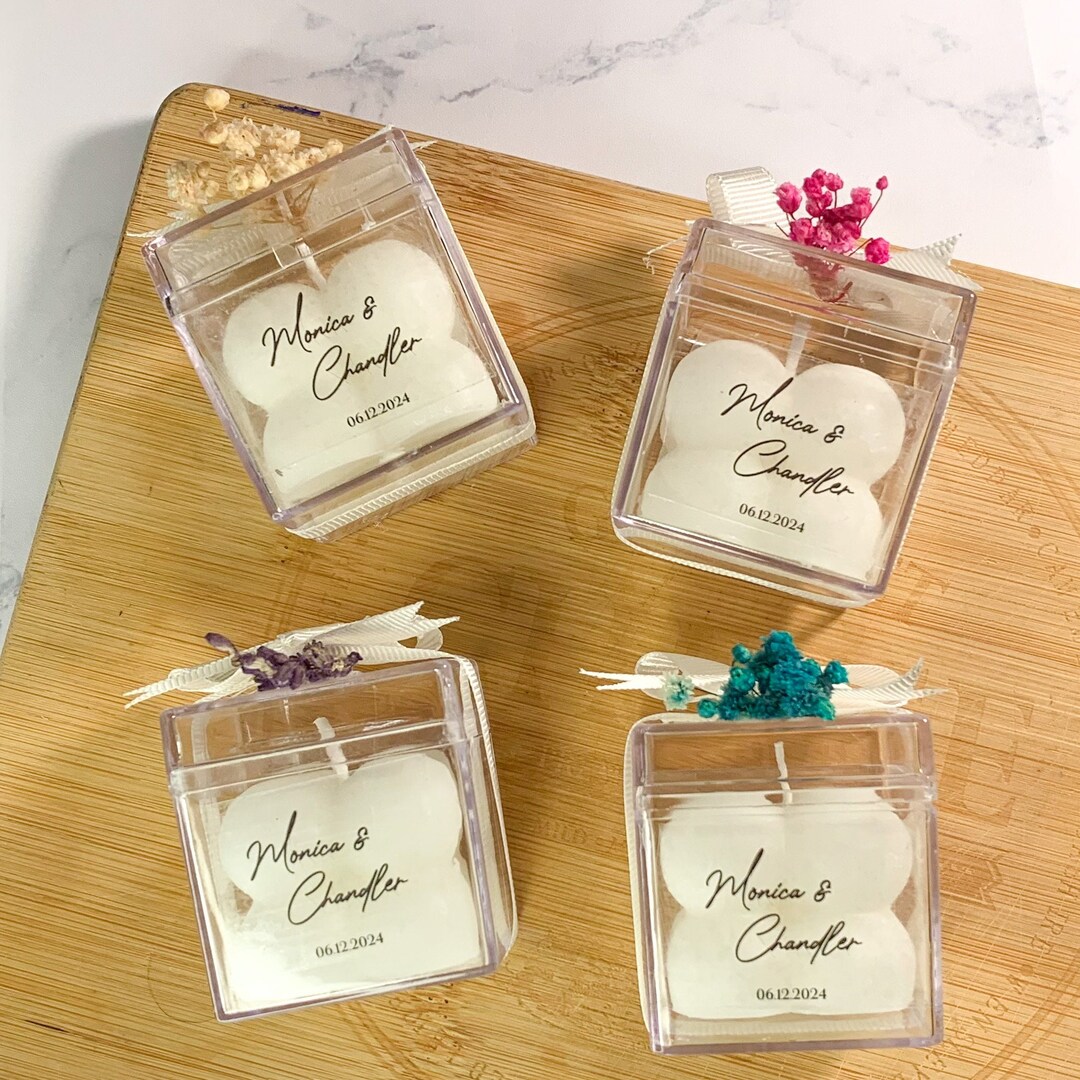 Mini Candles Favors Wedding Gifts for Guests Bubble Cube Etsy España