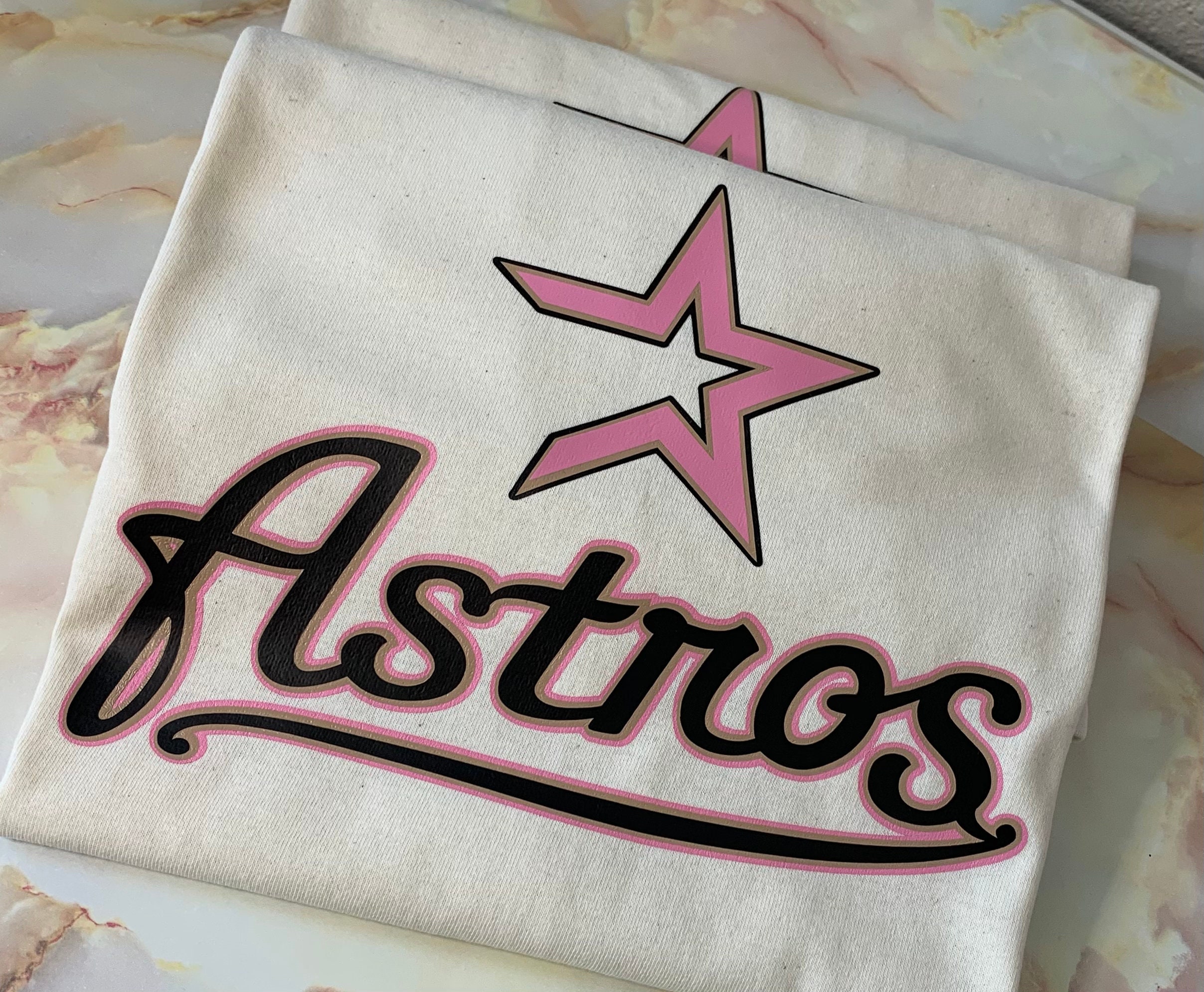 Elianna's Bowtique Pink Astros Shirt/ Hello Kitty Small /Adult