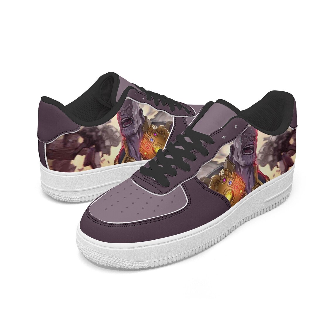 Avengers End Game Shoes Thanos Sneakers Leather Low Tops for Etsy