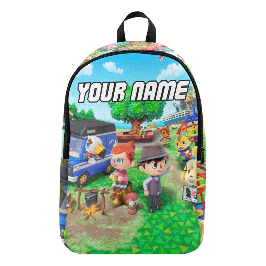 Animal Crossing Backpack Custom School Bag With Name. Adults Etsy