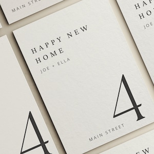 Personalised new home card, first home card, new house, first house, new home, moving home card, congratulations on your new home, minimal