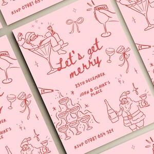 Personalised Christmas Party Invitation: Festive Holiday Invite (Digital Download)