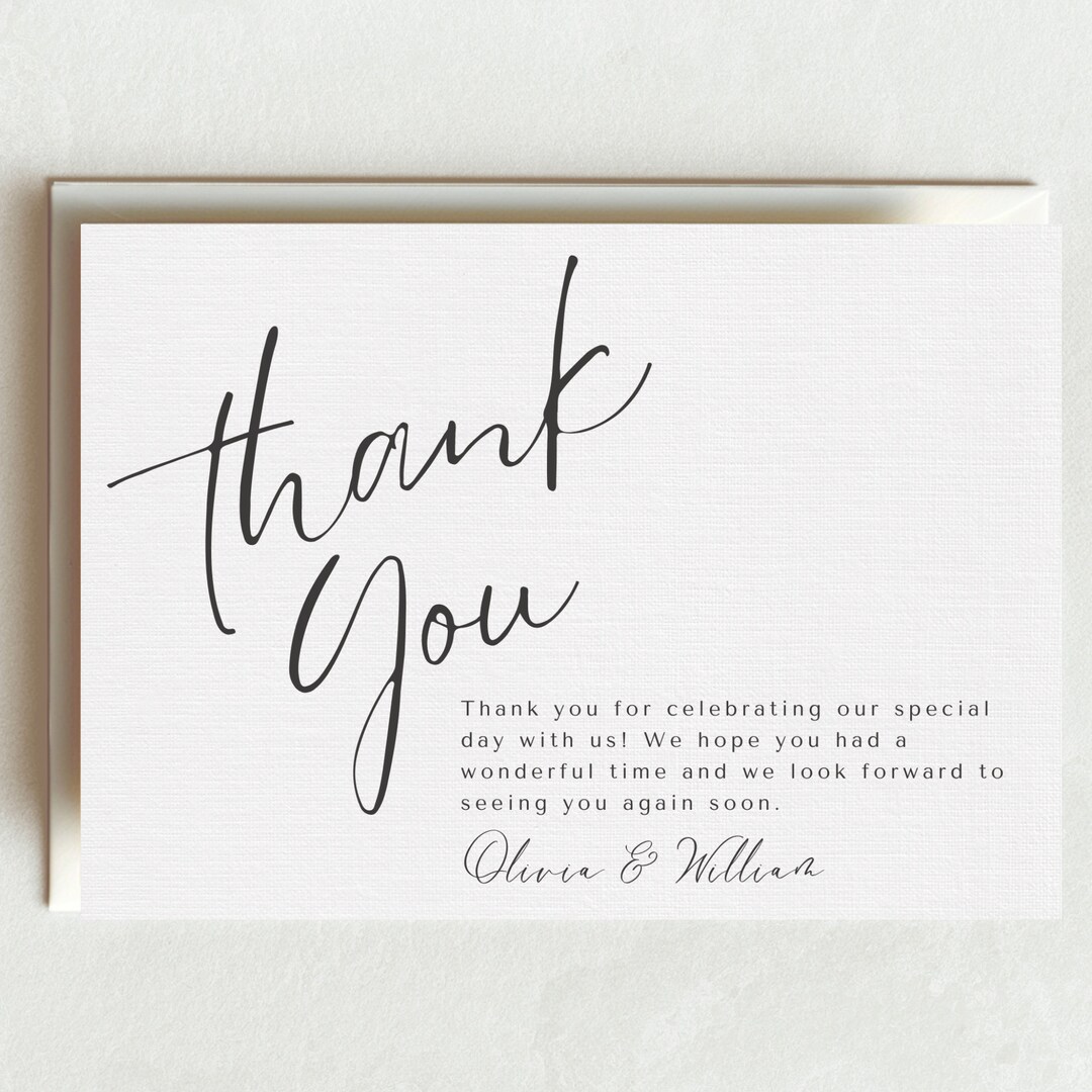 Personalised Wedding Thank You Cards Thank You Cards With - Etsy UK