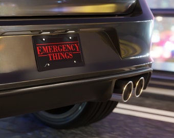 Emergency Things Vanity Plate