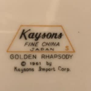 Kaysons Golden Rhapsody Fine China