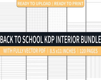Back to School KDP Interior Bundle | 10 Editable Templates (PDF)