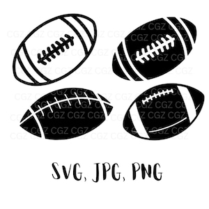 Football SVG, Football Instant Digital Download, Football Bundle, Football Clipart, PNG, Cut, Cricut, Football Silhouette, Outline, Sports,