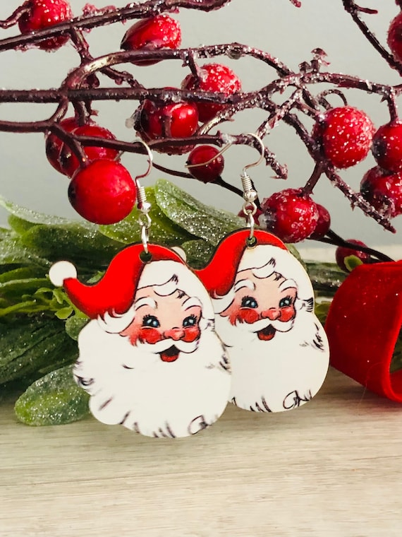 Santa earrings deals