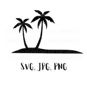 Palm Tree Svg/Tree Svg/Palm Tree Instant Download/Palm Tree Clipart/Beach Svg/Tropical SVG/Cut Files For Cricut and Silhouette/Palm Trees