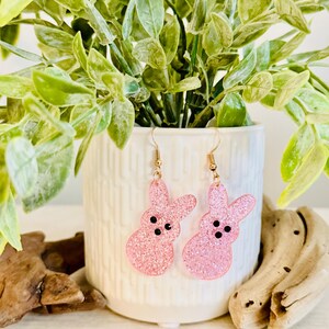 Handmade Easter Candy Earring, Easter Basket Earring, Easter Marshmallow Candy Earring, Glitter Easter Earrings, Easter gift for her, Hypo