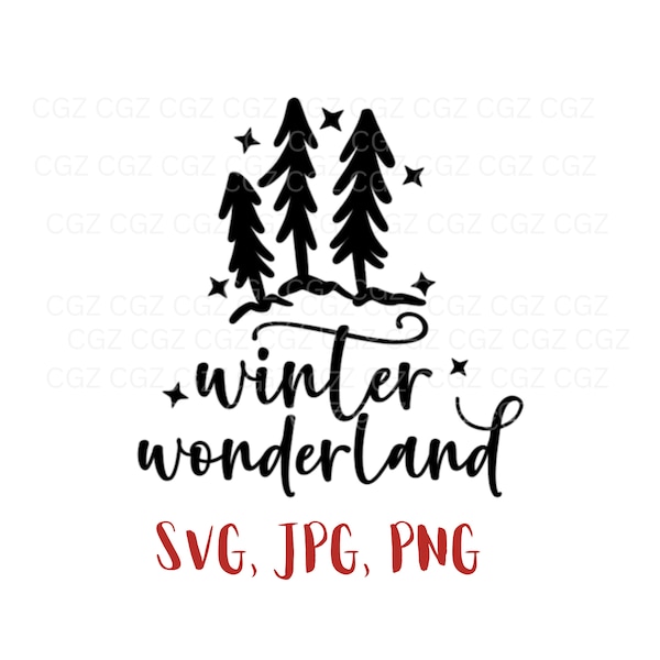 Winter Wonderland svg/Winter Wonderland PNG/Winter Sign SVG/Silhouette/Christmas svg/Winter Sublimation/Cut File/Clip Art