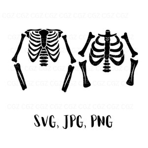 Skeleton Shirt Svg, Skeleton Svg, Rib Cage SVG, Cricut, Halloween Skeleton Svg, Skeleton Body Parts Svg, Png, Clipart, Silhouette