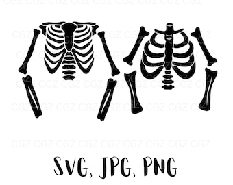Skeleton Shirt svg, Skelett svg, Rippenkäfig SVG, Cricut, Halloween Skeleton svg, Skelett Körperteile svg, Png, Clipart, Silhouette