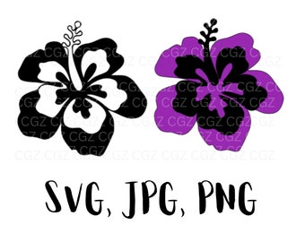 Hibiscus Svg/Hibiscus BUNDLE/Hawaiian Flower Svg/Hibiscus Flower Svg/Hibiscus Clip Art Flower Svg/Tropical Clip Art/Files for Cricut/Flower