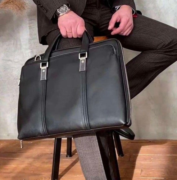 Genuine Leather Men Business Bag
