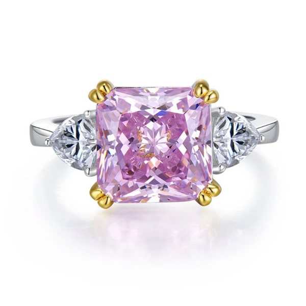 Pink Engagement Ring - Etsy UK