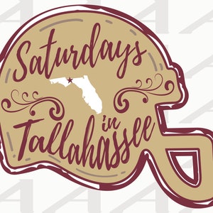 Samstage in Tallahassee Florida - Bundesstaat Florida - College Football - Tallahassee Pride - Cricut - Sofortiger Download SVG, PNG & PDF