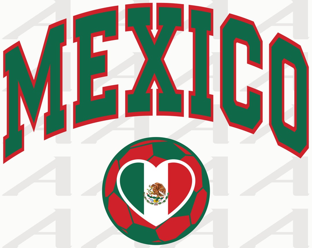 Mexico Soccer Love Mexico Football Team Mexico Soccer Heart I Love