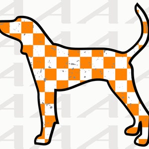 Vintage Distressed Blue Tick Hound - Knoxville, TN - staat Tennessee - Cricut - shirtontwerp - sticker - directe download SVG, png en pdf