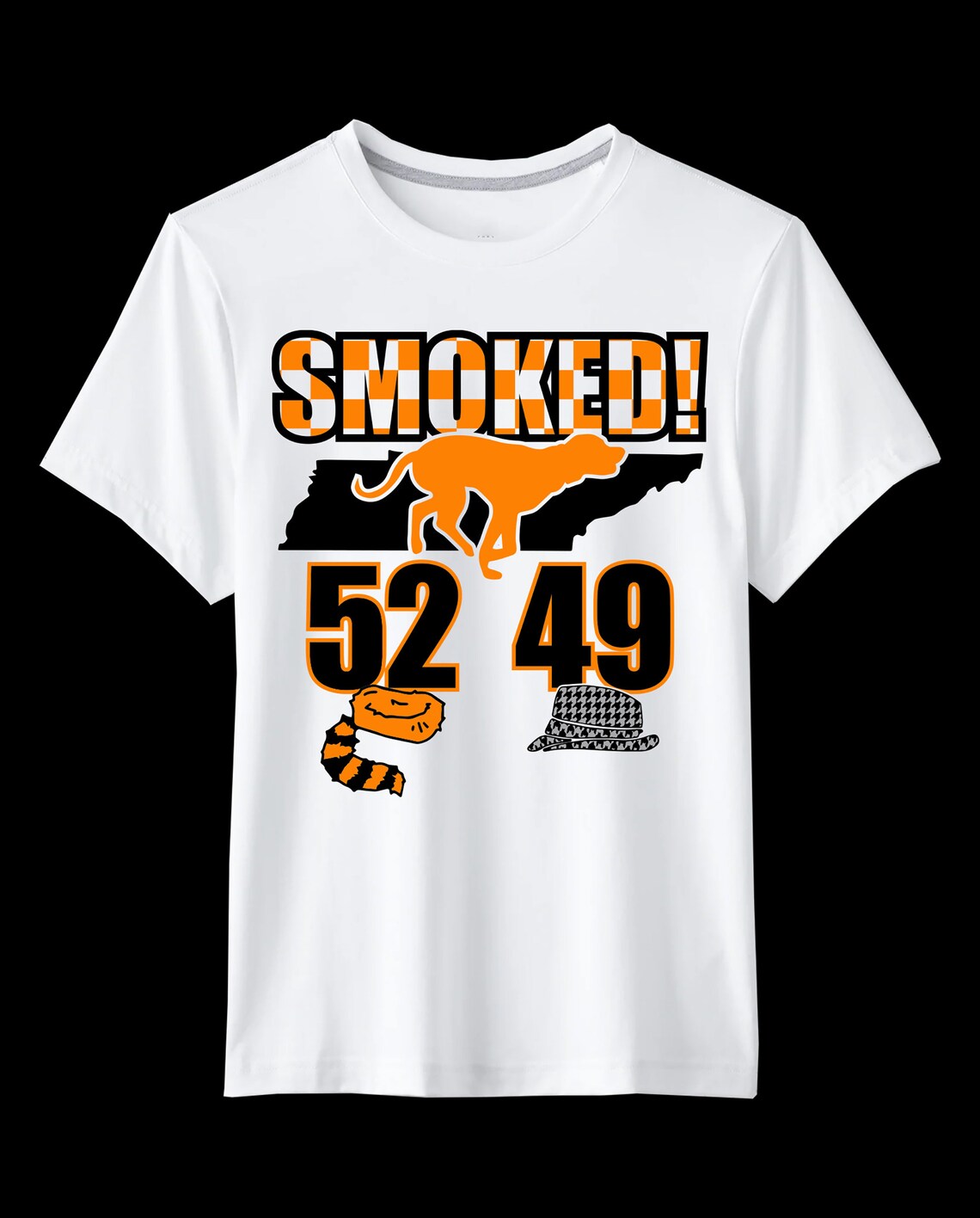 Smoked Tennessee Vols Vs Alabama Score Shirt 2022 UT Vs Etsy