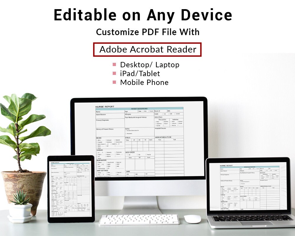 Telemetry Nursing Report Sheet Med Surg Brain ICU Nurse Etsy