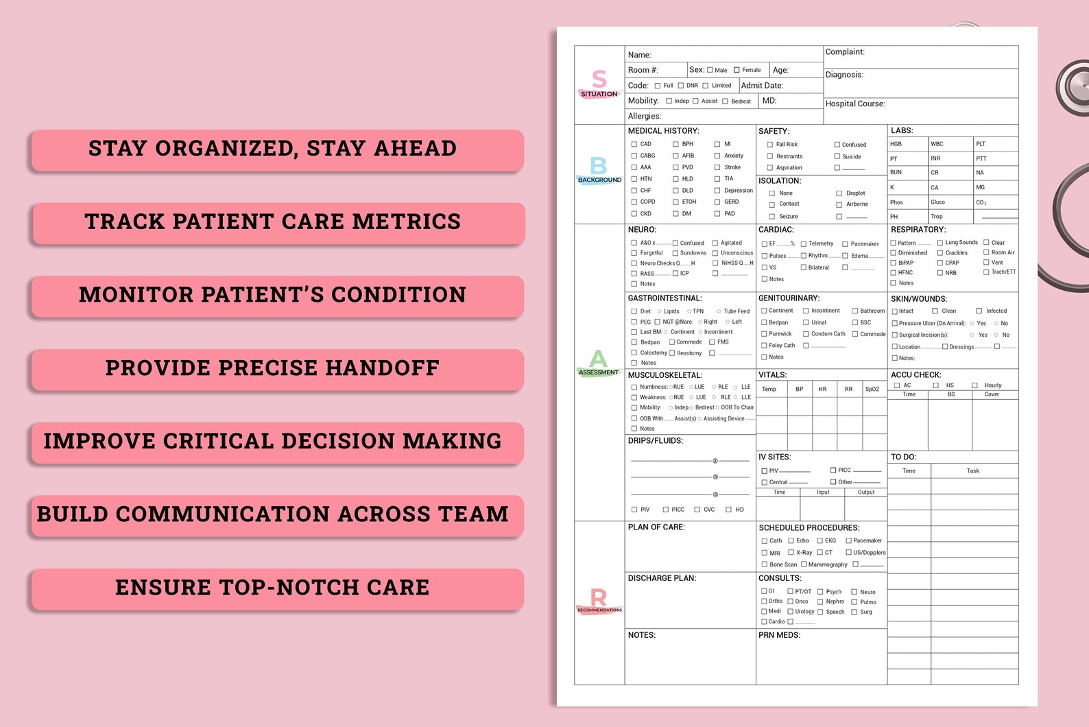 sbar-nursing-med-surg-report-sheet-icu-brain-sheet-nurse-report-sheet