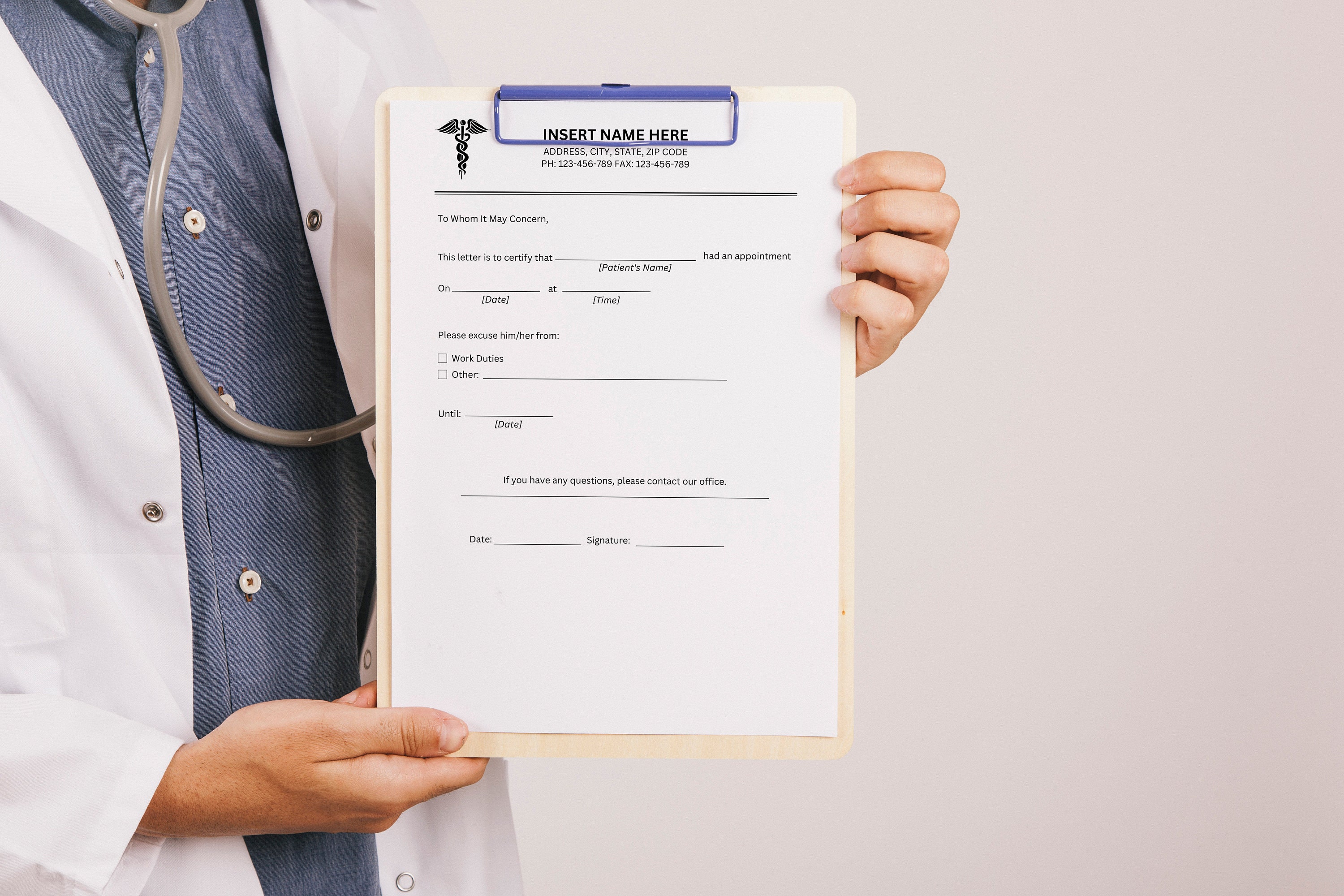 Fillable Doctor Excuse Template | Doctors Note for Work &amp; School ...