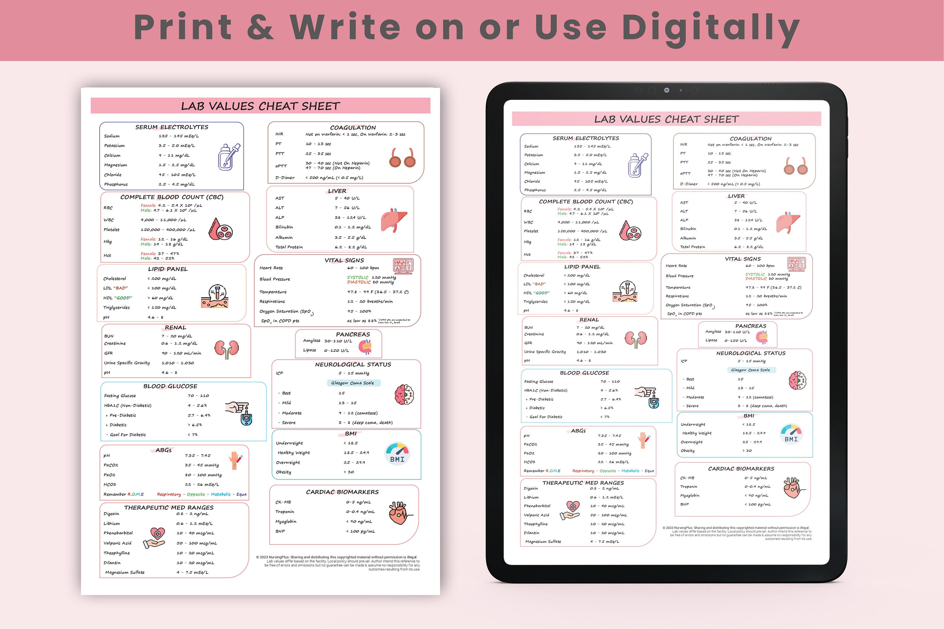 Nursing Lab Values Cheat Sheet Memory Tricks Medical Lab Interpretation
