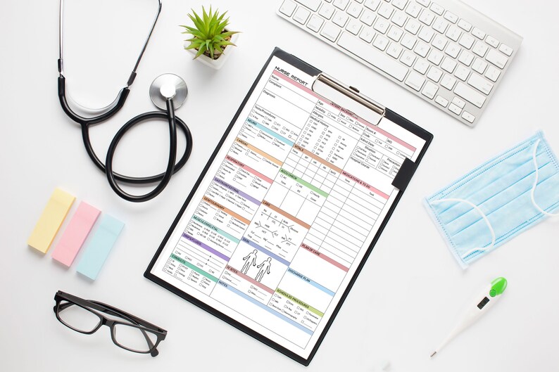 Printable ICU Nurse Report Sheet Template Nursing Report Med Etsy Canada