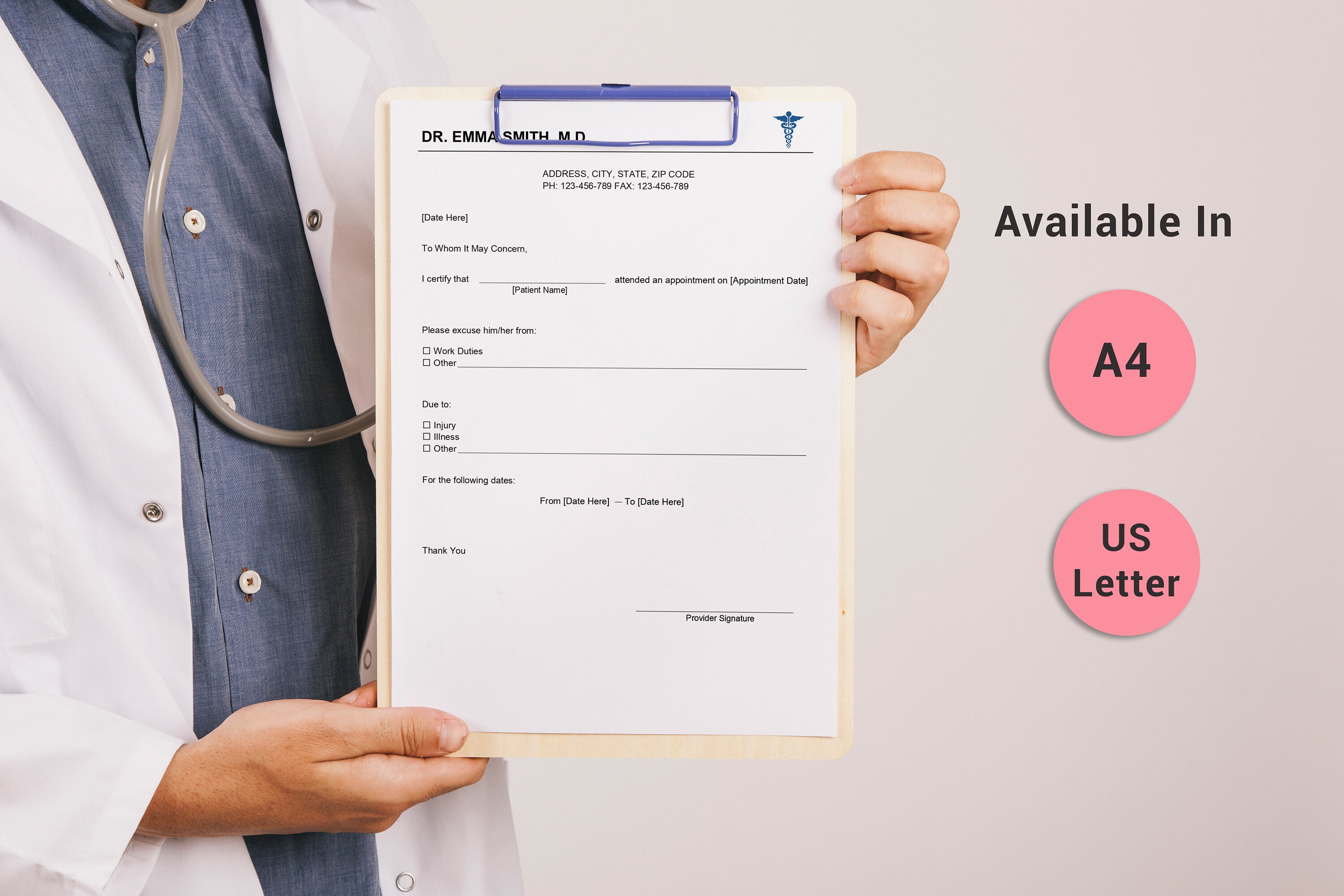 Editable Doctor Excuse Template, School Excuse Note, Printable Doctor Excuse for Work, Medical ...