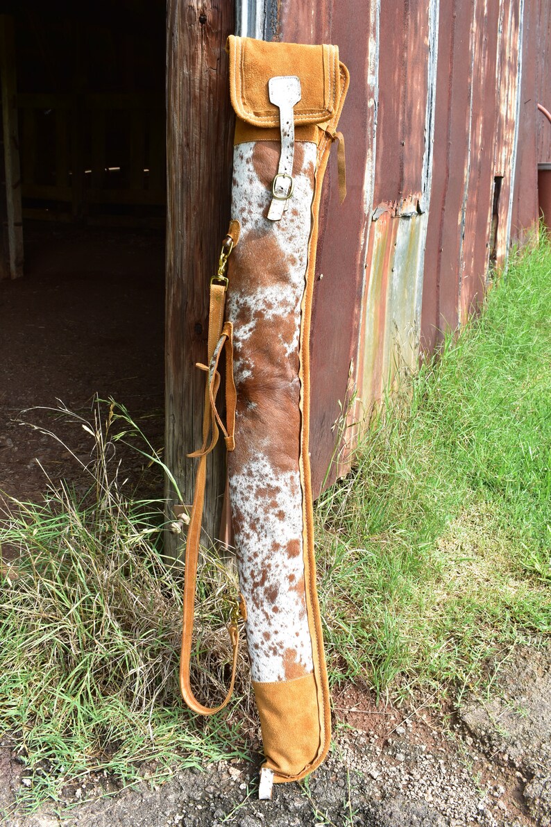 Custom Leather True Grit Shotgun Sleeves for Women and Men Cowhide Gun Case Leather Gun Sleeve