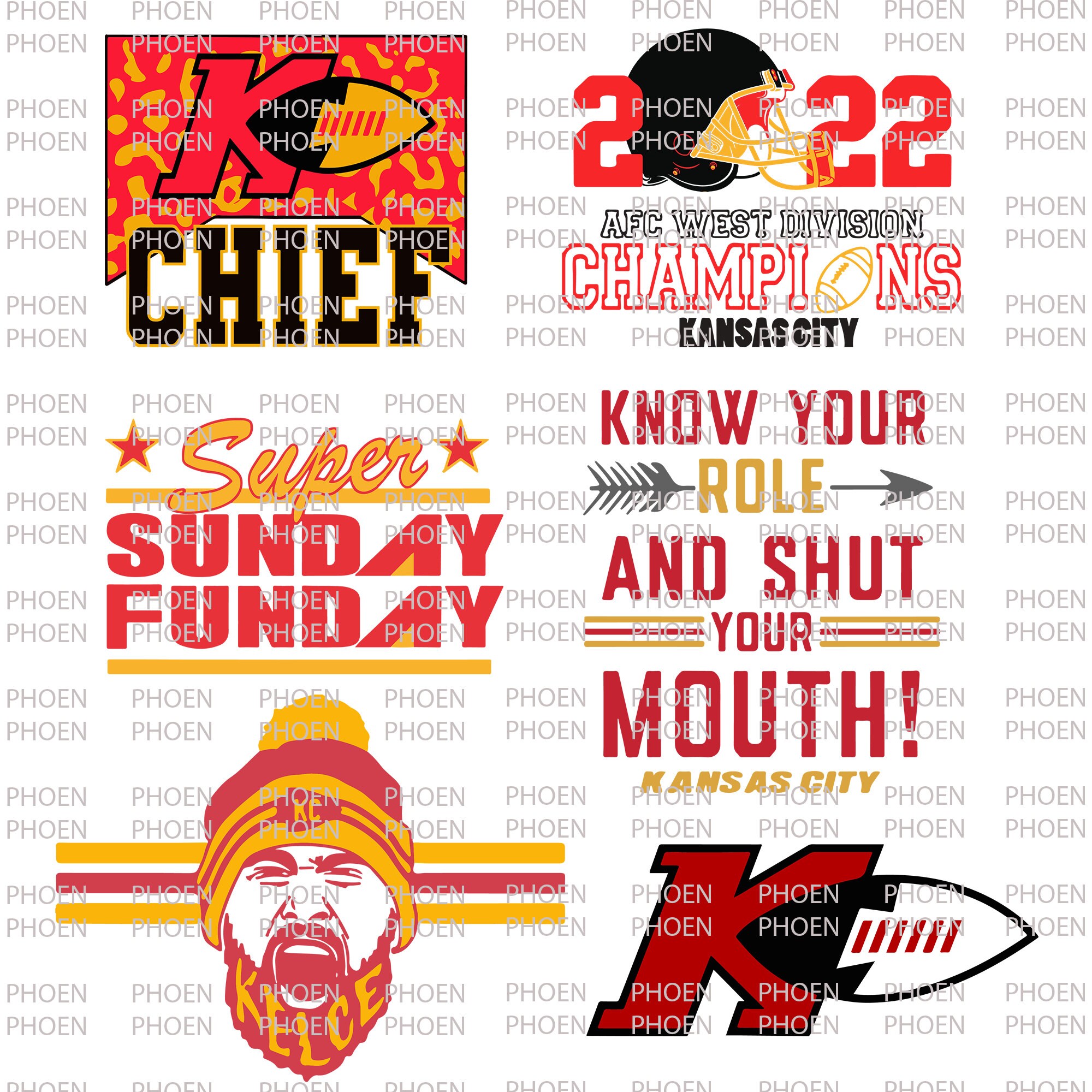Kansas City SVG Football Team SVG Bundle Layered Cut File Etsy Canada