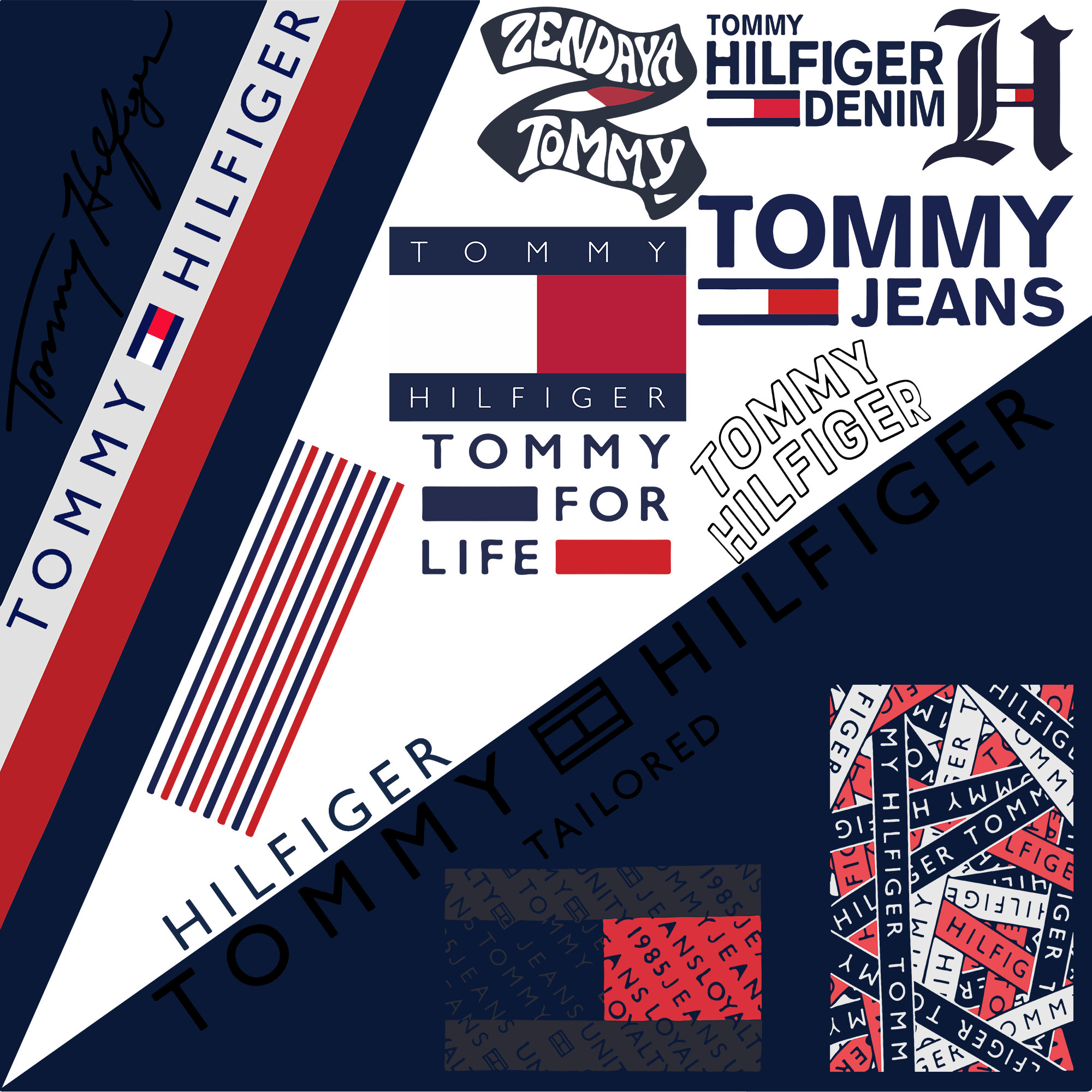 Tommy Hilfiger Svg Tommyhilfiger Font Svg T-H Brand -