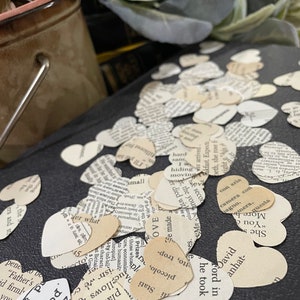 book page confetti - 1” | 1600+ pieces | table scatter | novel page decor | wedding home decor | staging | bookish | literary centerpiece