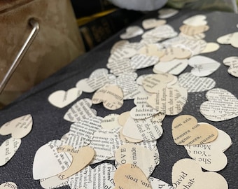 book page confetti - 1” | 1600+ pieces | table scatter | novel page decor | wedding home decor | staging | bookish | literary centerpiece